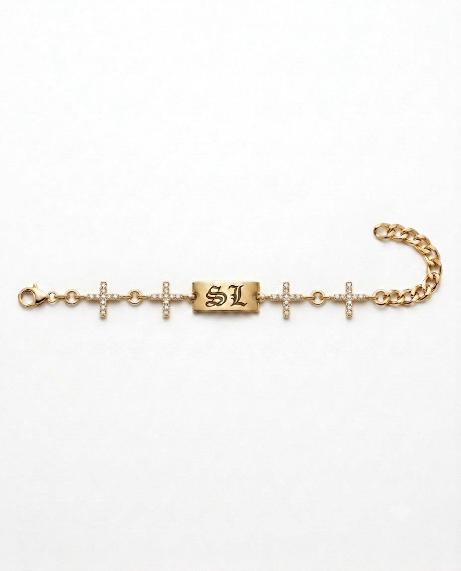 SL Engraved Bracelet (Gold)