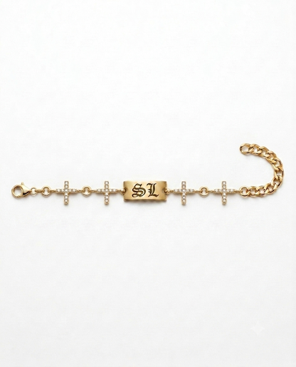 SL Engraved Bracelet (Gold)