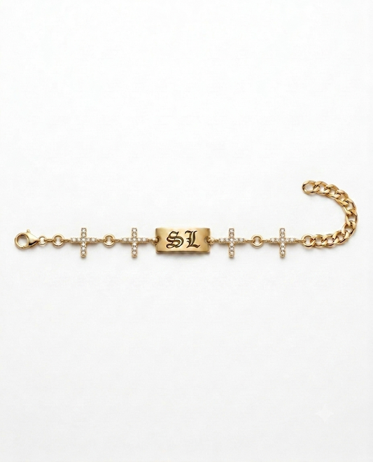 SL Engraved Bracelet (Gold)
